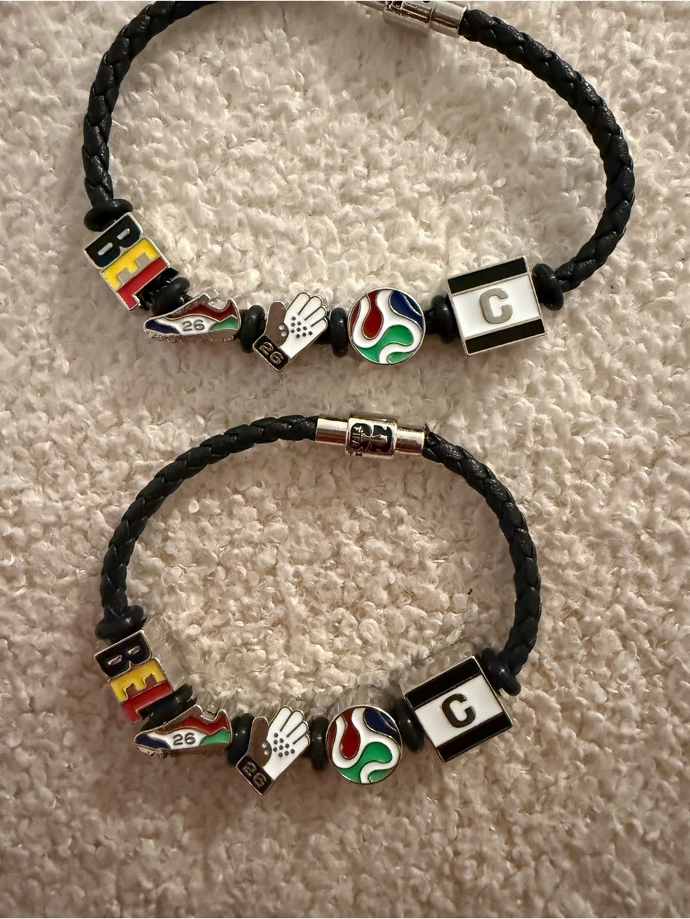 FIFA 2026 official Soccer Themed Braided Leather
Charm Bracelets - Picture 7 of 7